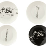 Zestaw 4 talerzy Góry