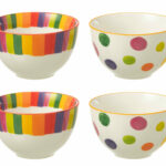 Zestaw miseczek Polka Dot & Stripe (4 szt.)